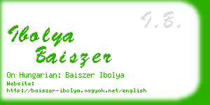 ibolya baiszer business card